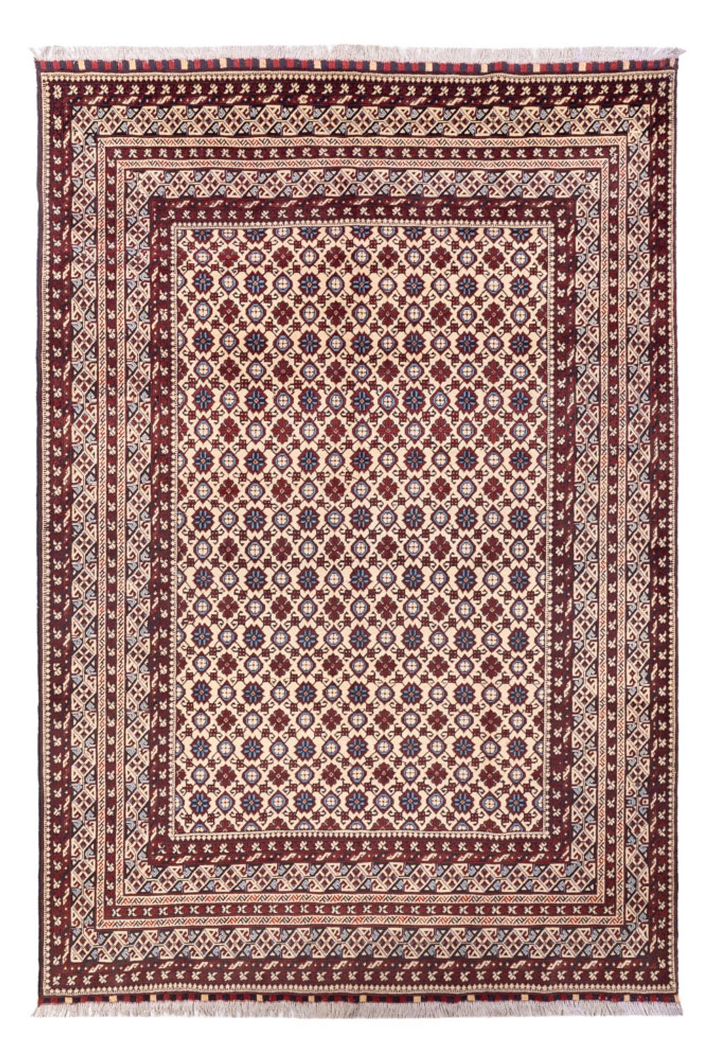 Afghan Rug - 281 x 194 cm - light beige