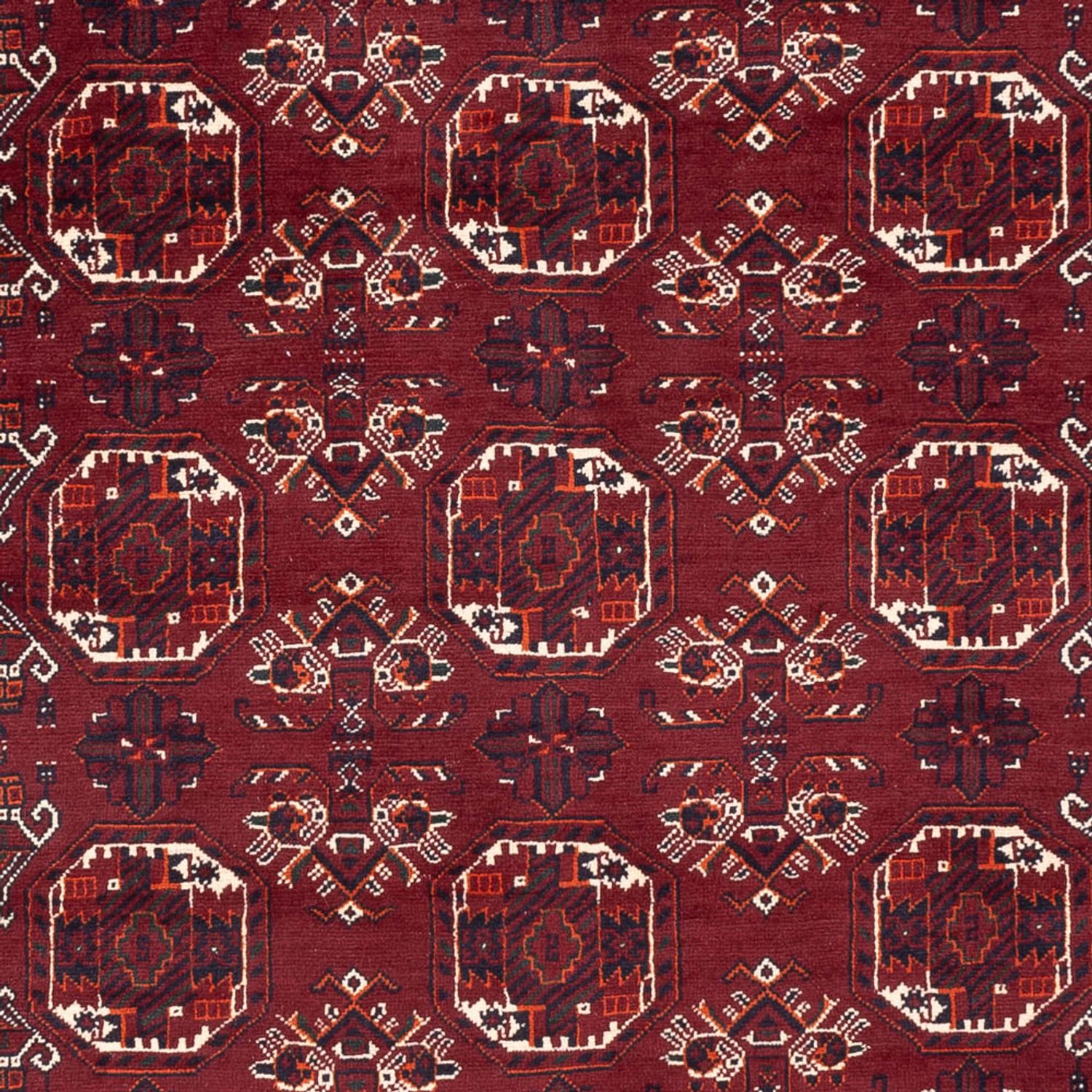 Afghan Rug - Bukhara - 290 x 201 cm - dark red