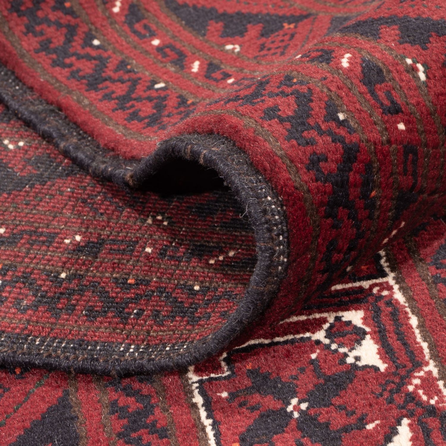 Afghan Rug - Bukhara - 290 x 201 cm - dark red