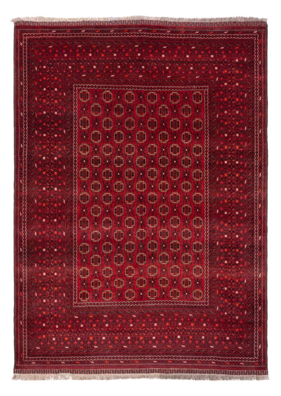 Afghan Rug - Bukhara - 274 x 198 cm - red