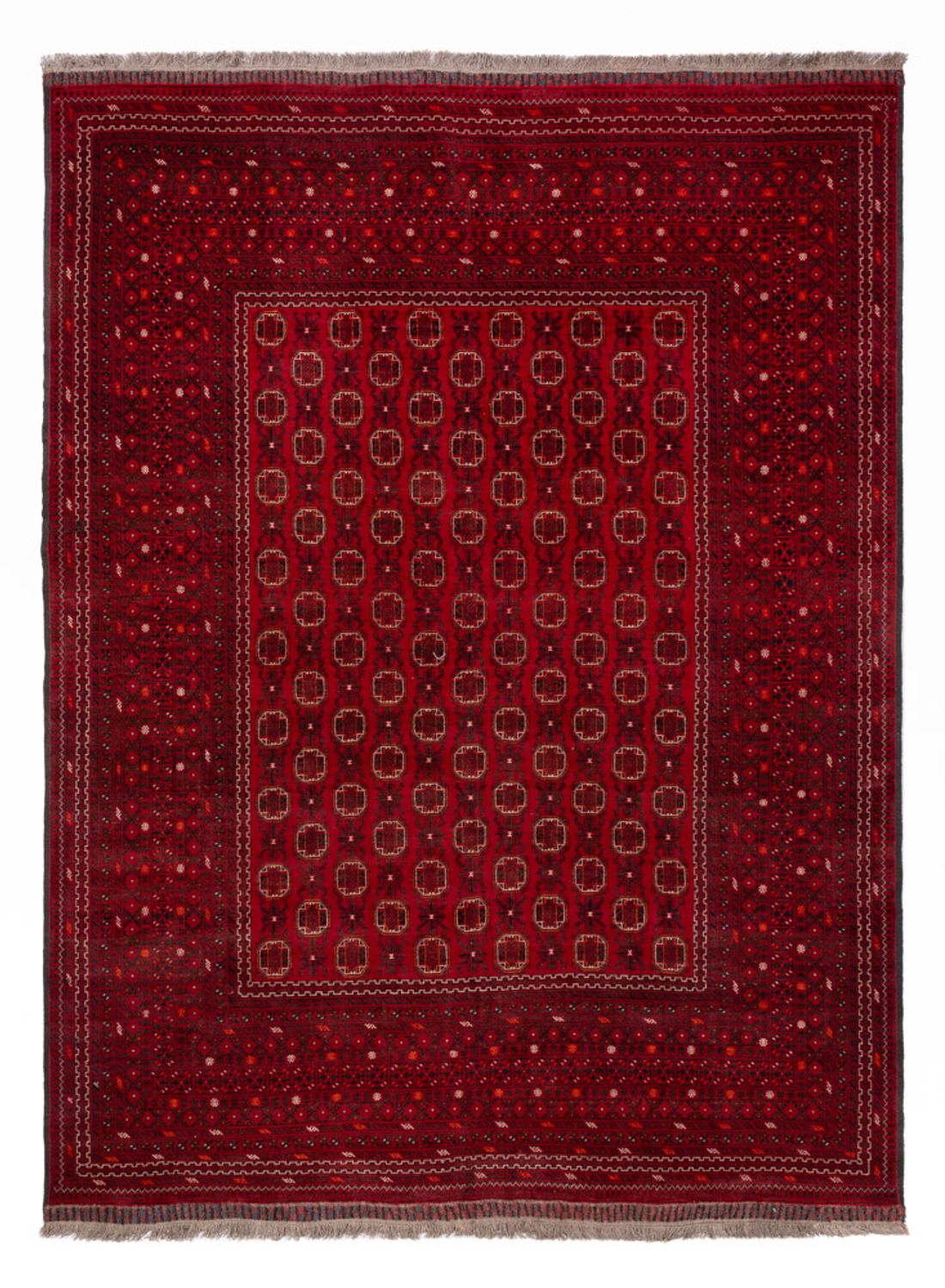 Afghan Rug - Bukhara - 276 x 200 cm - red