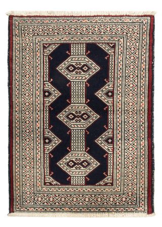 Turkaman Rug - 87 x 64 cm - dark blue