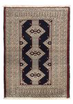 Turkaman Rug - 87 x 64 cm - dark blue