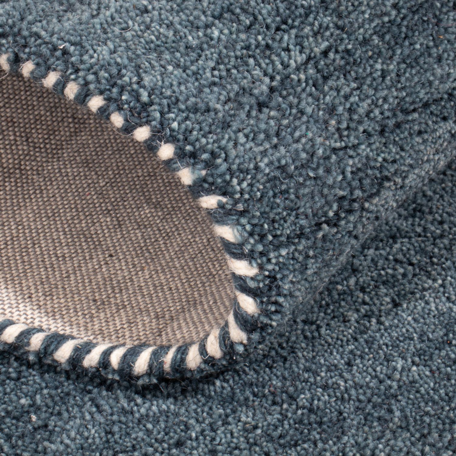 Wool Rug - 143 x 72 cm - petrol blue