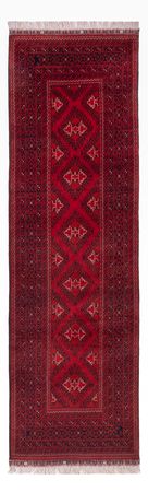 Runner Afghan Rug - 283 x 82 cm - red