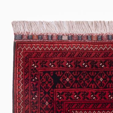Runner Afghan Rug - 283 x 82 cm - red