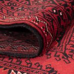 Runner Afghan Rug - 283 x 82 cm - red