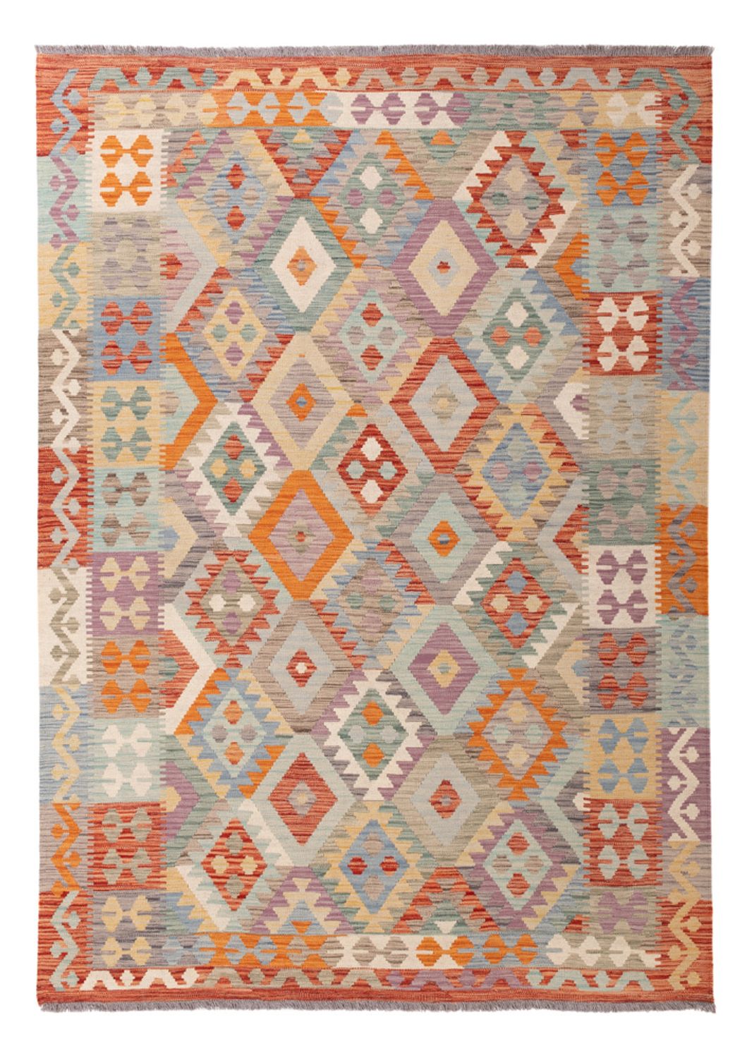 Kelim Rug - Splash - 251 x 177 cm - colorful
