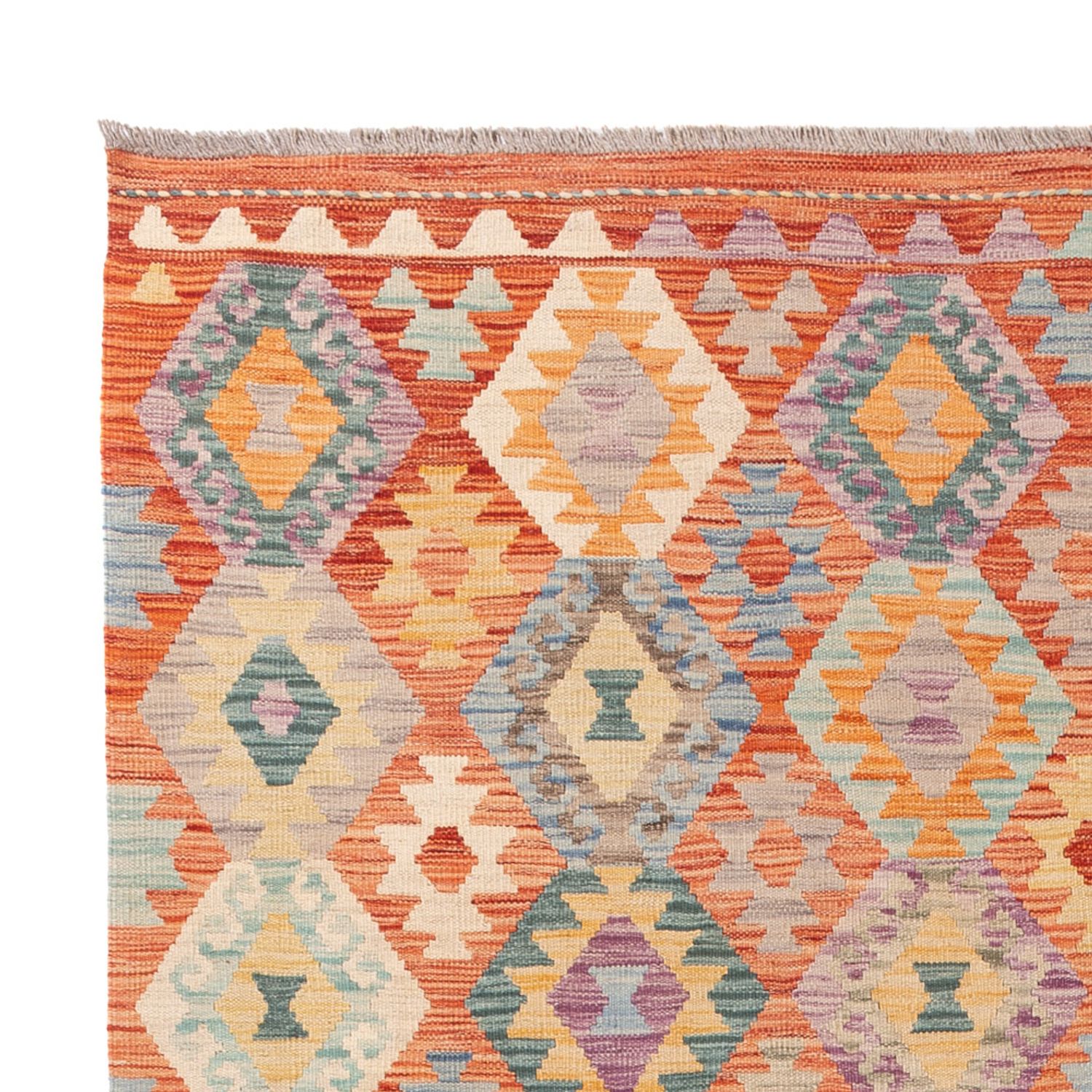 Kelim Rug - Splash - 246 x 175 cm - colorful