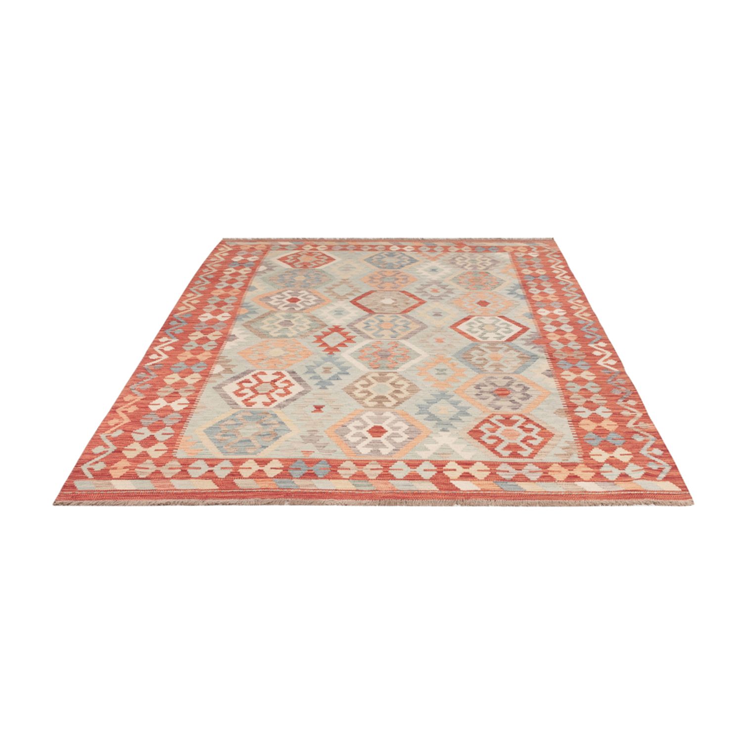Kelim Rug - Splash - 249 x 175 cm - colorful