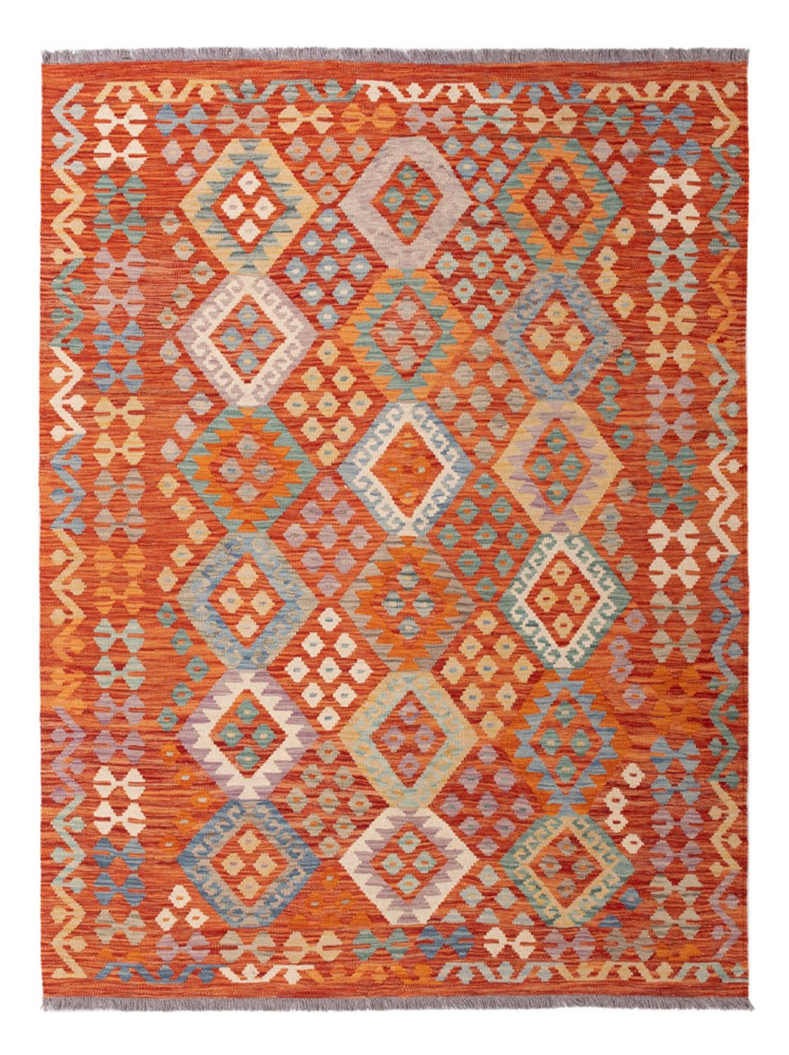 Kelim Rug - Splash - 203 x 155 cm - colorful