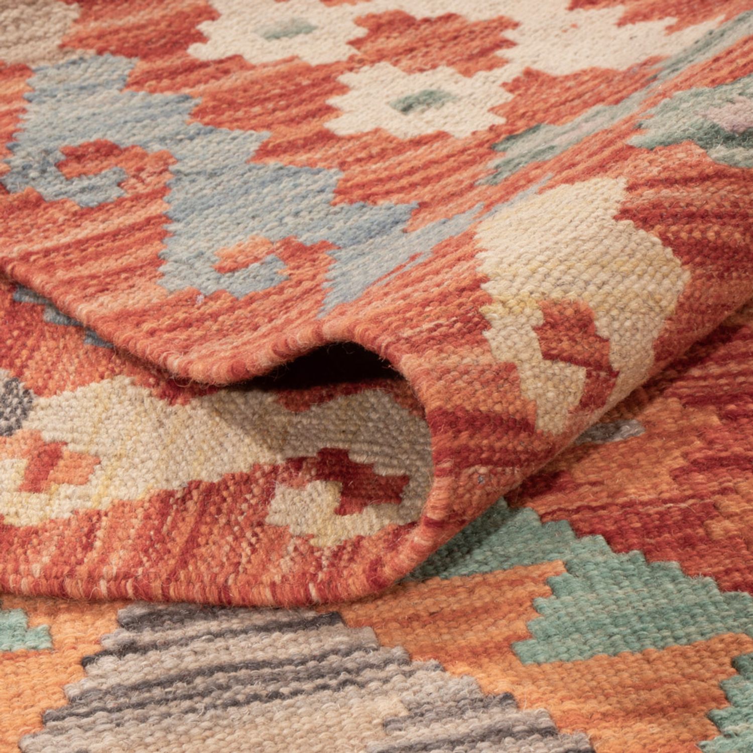 Kelim Rug - Splash - 200 x 154 cm - colorful