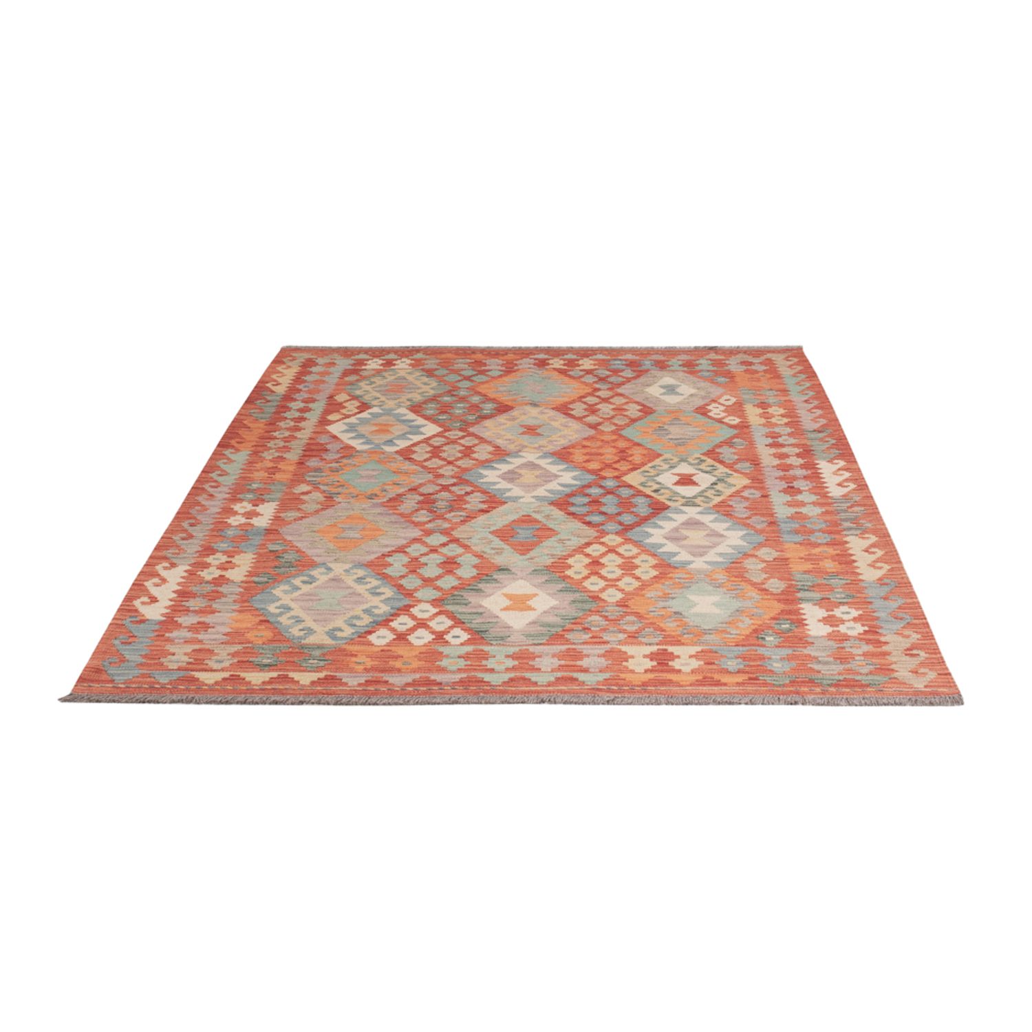 Kelim Rug - Splash - 200 x 154 cm - colorful