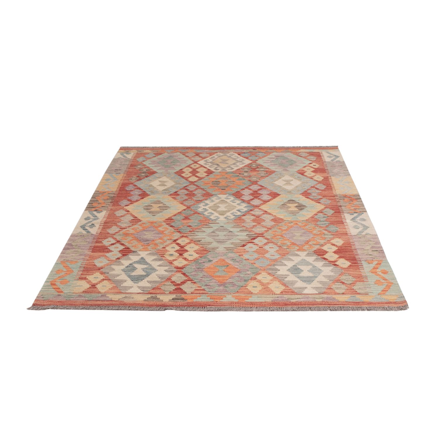 Kelim Rug - Splash - 194 x 147 cm - colorful