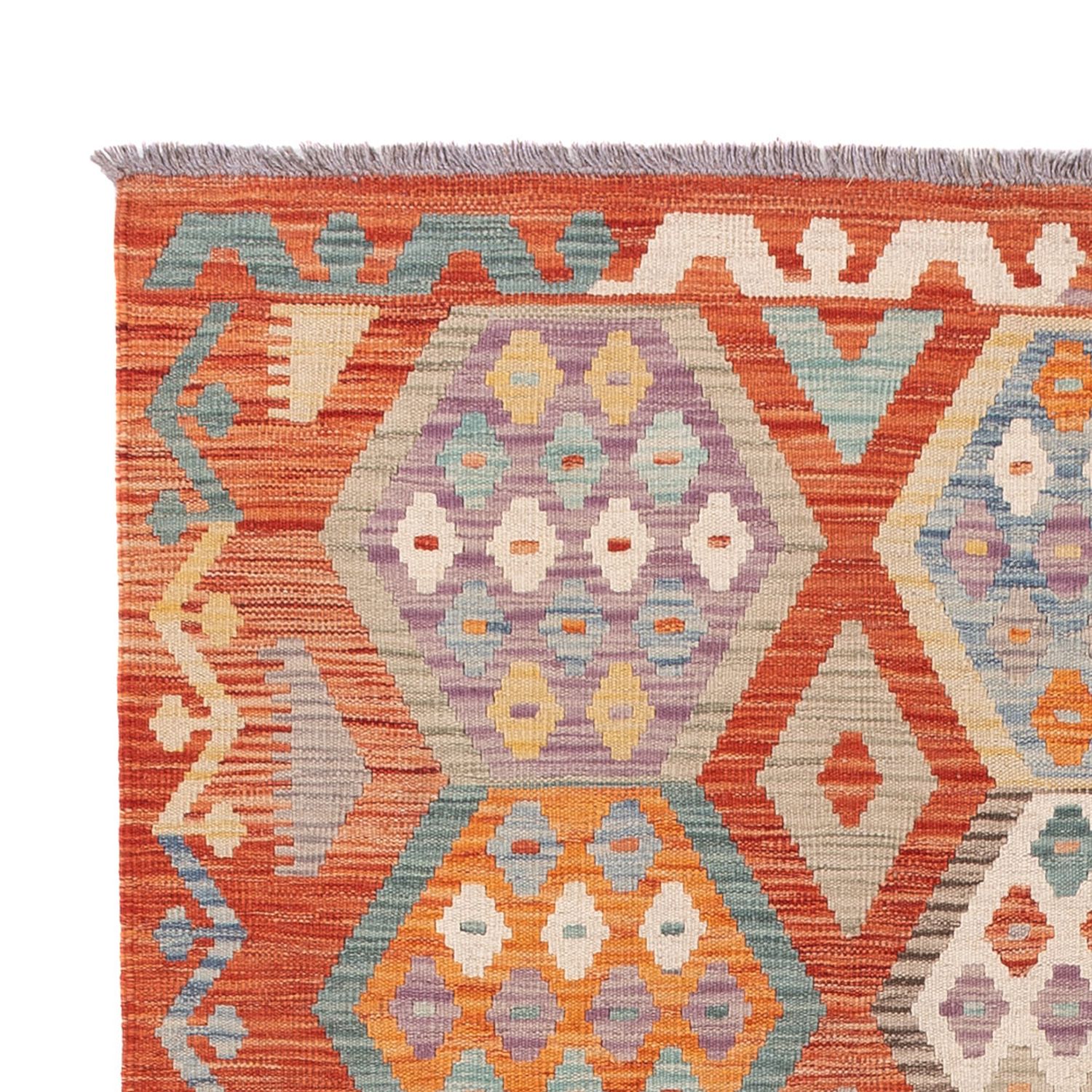 Kelim Rug - Splash - 192 x 150 cm - colorful