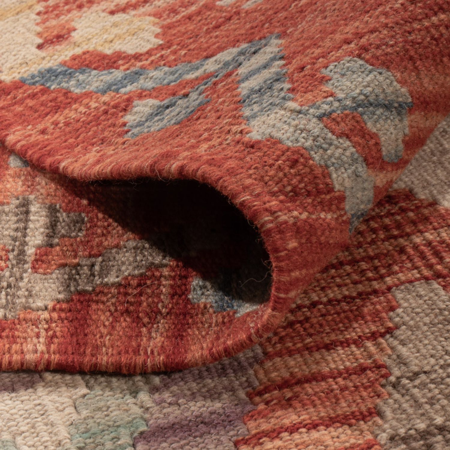 Kelim Rug - Splash - 192 x 150 cm - colorful