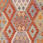 Kelim Rug - Splash - 192 x 150 cm - colorful