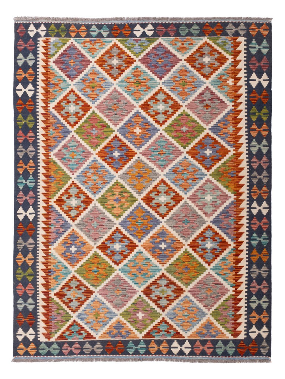Kelim Rug - Splash - 203 x 151 cm - colorful