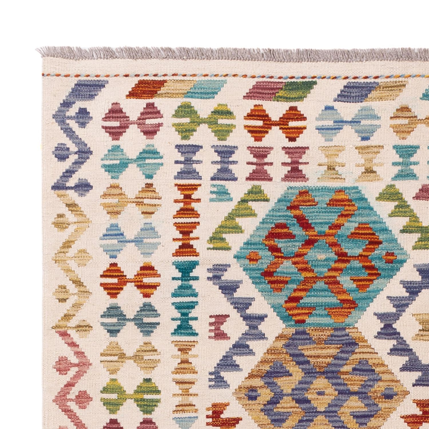 Kelim Rug - Splash - 195 x 157 cm - colorful