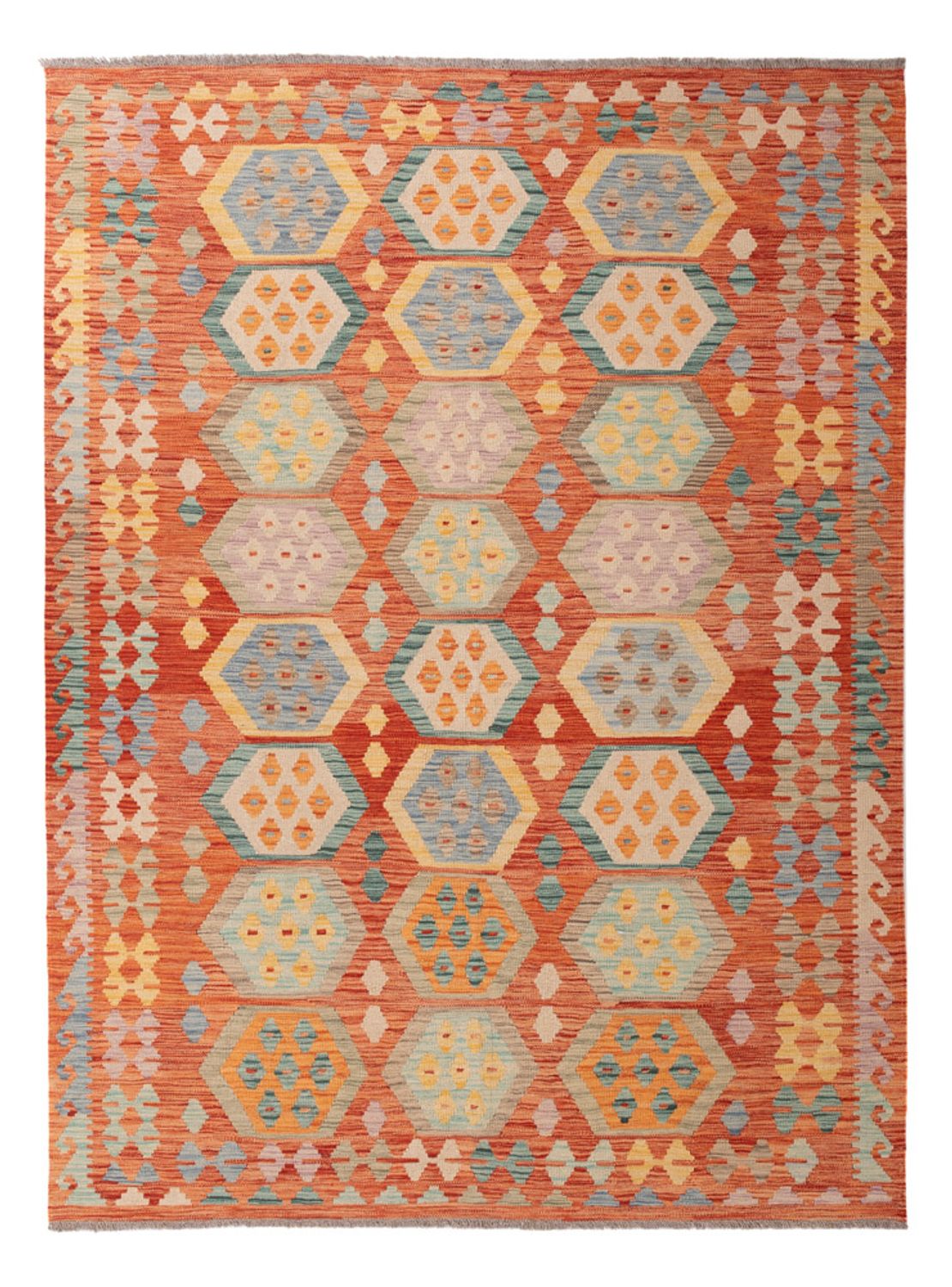 Kelim Rug - Splash - 237 x 173 cm - colorful
