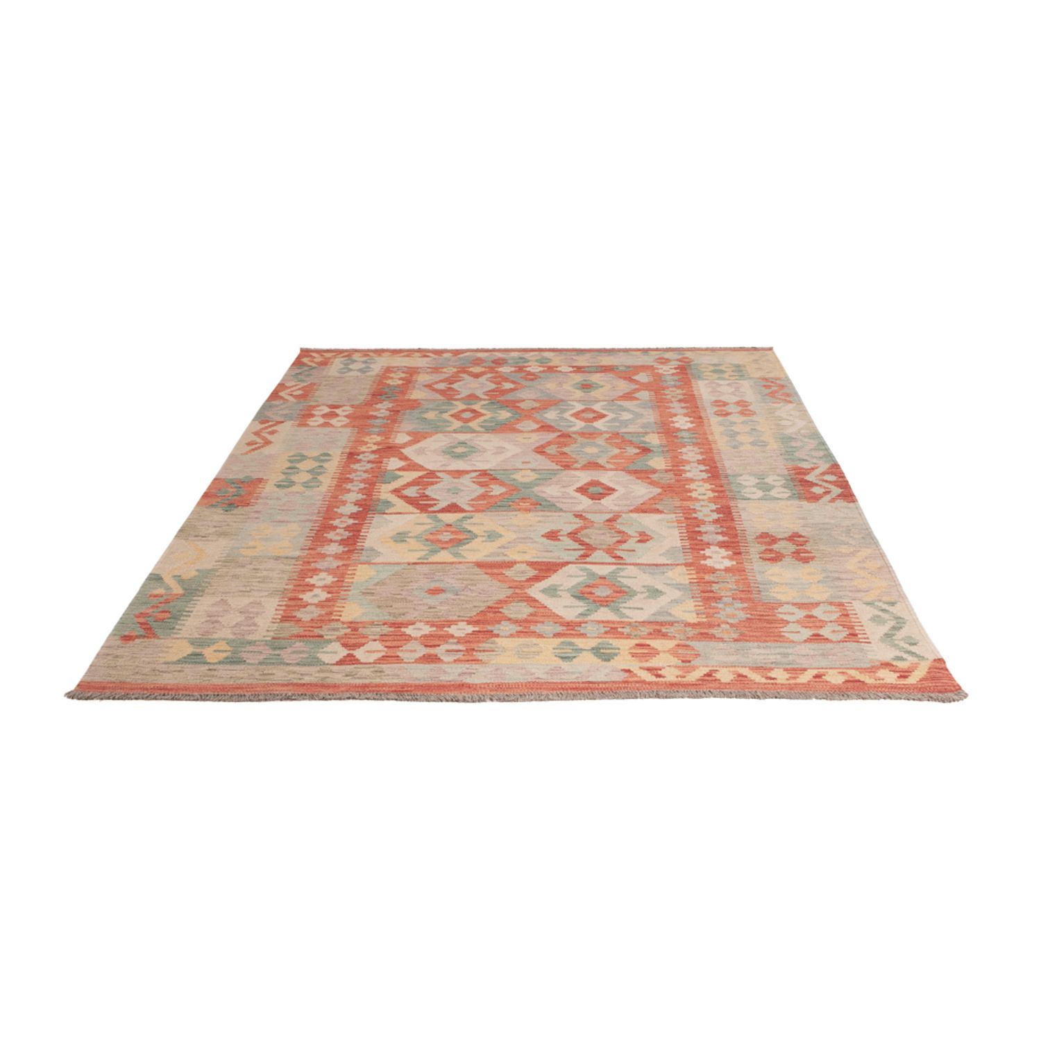 Kelim Rug - Splash - 238 x 165 cm - colorful