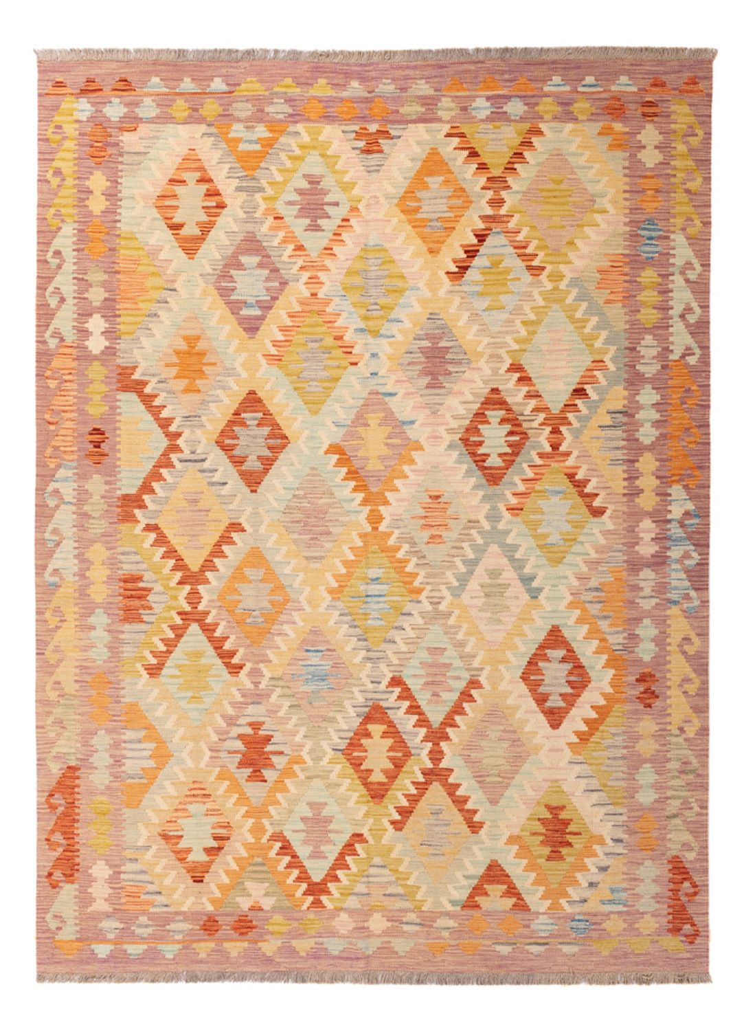 Kelim Rug - Splash - 242 x 175 cm - colorful