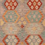 Kelim Rug - Splash - 247 x 166 cm - colorful