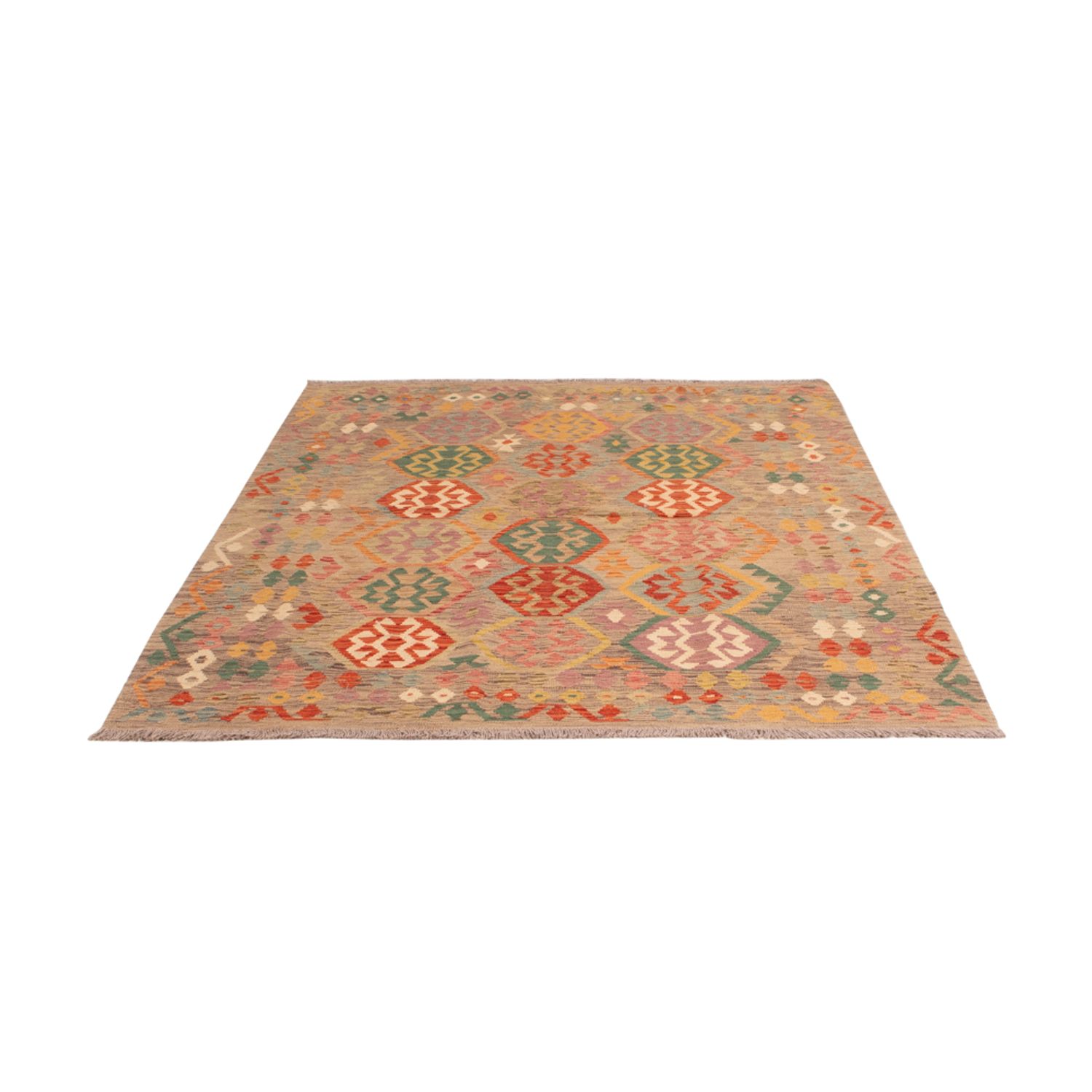Kelim Rug - Splash - 203 x 161 cm - colorful
