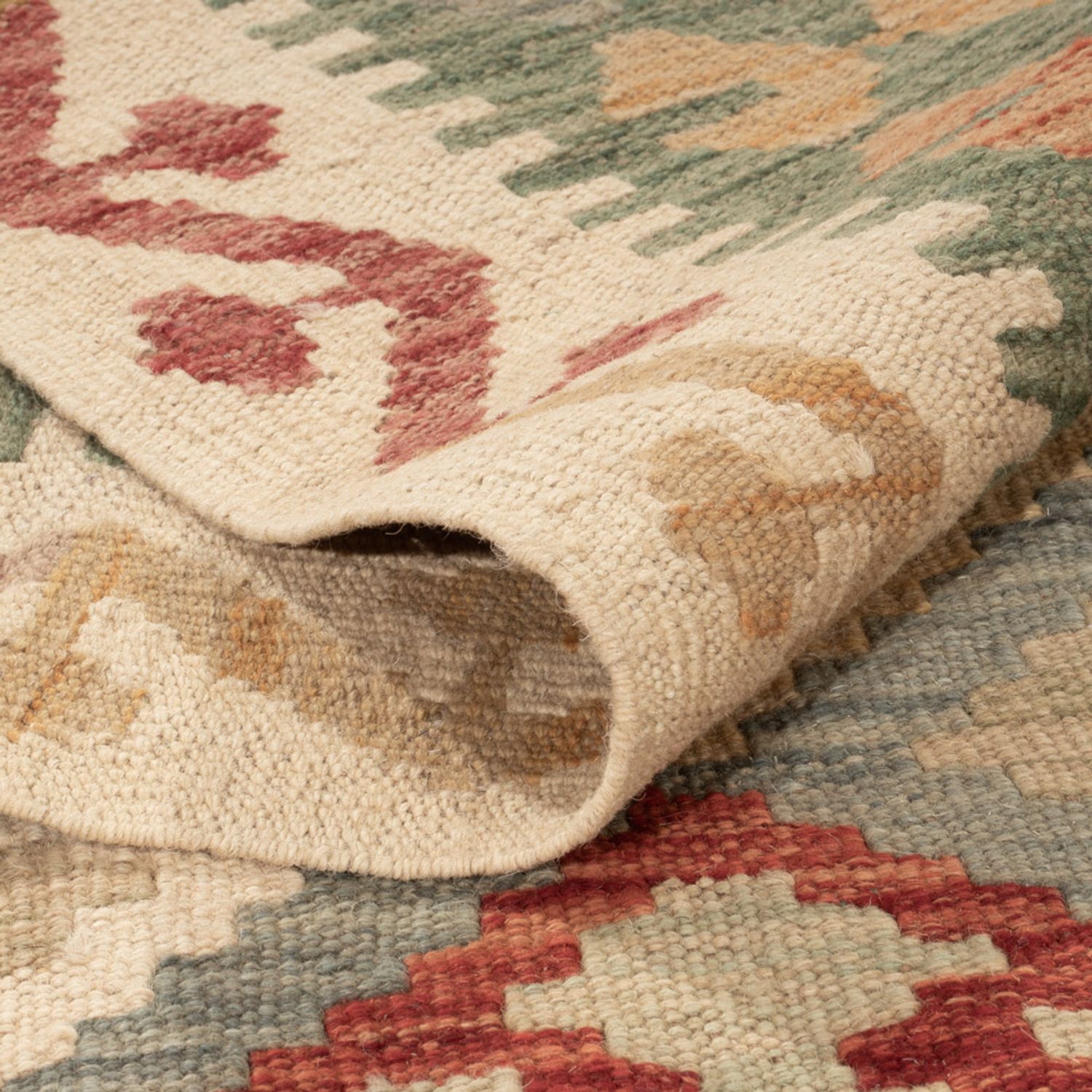 Kelim Rug - Splash - 198 x 146 cm - colorful