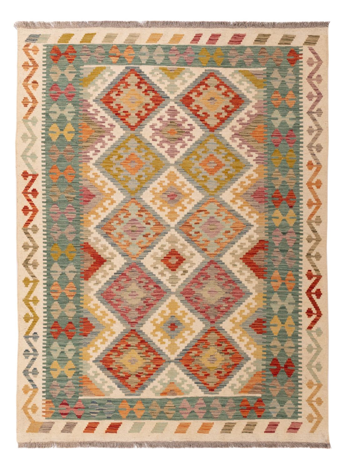 Kelim Rug - Splash - 200 x 149 cm - colorful