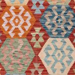 Kelim Rug - Splash - 194 x 156 cm - colorful