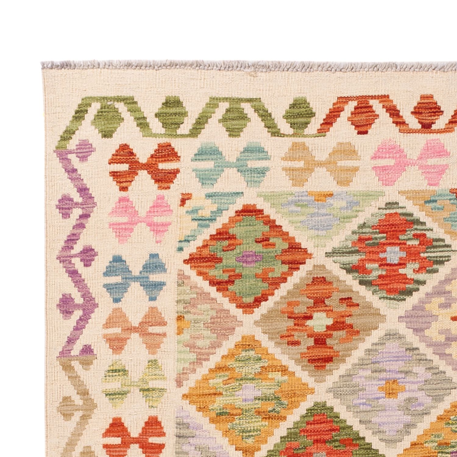 Kelim Rug - Splash - 196 x 148 cm - colorful