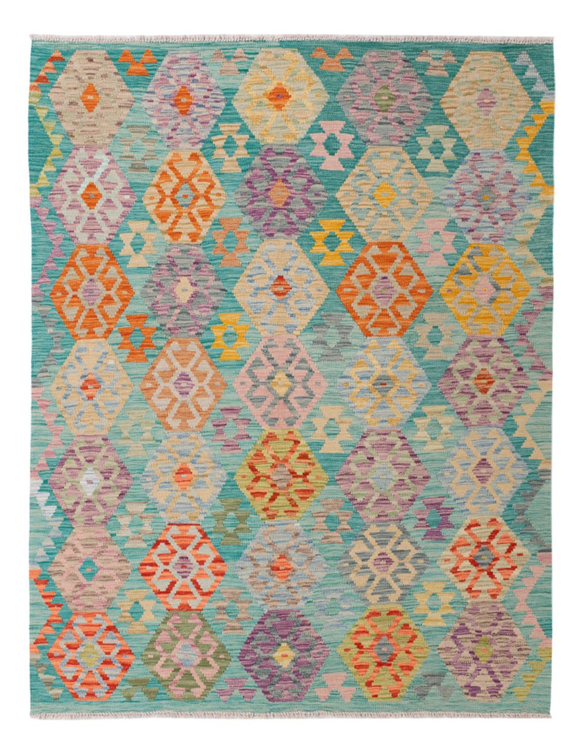 Kelim Rug - Splash - 193 x 151 cm - colorful