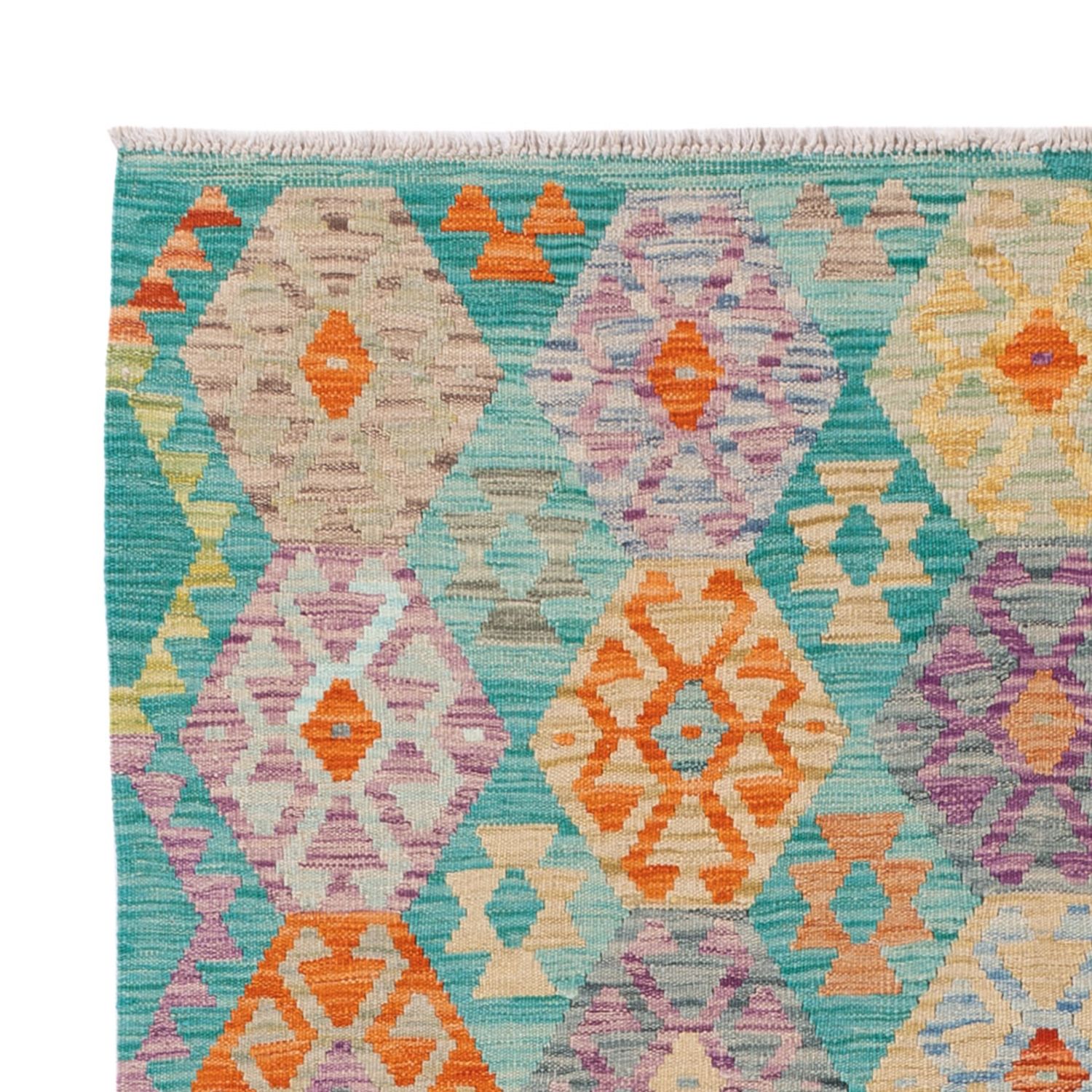 Kelim Rug - Splash - 193 x 151 cm - colorful