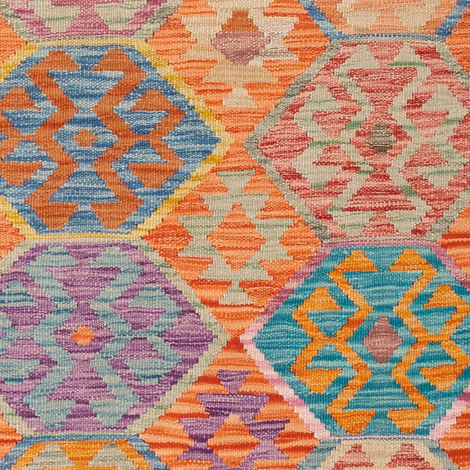 Kelim Rug - Splash - 195 x 149 cm - colorful