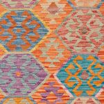 Kelim Rug - Splash - 195 x 149 cm - colorful