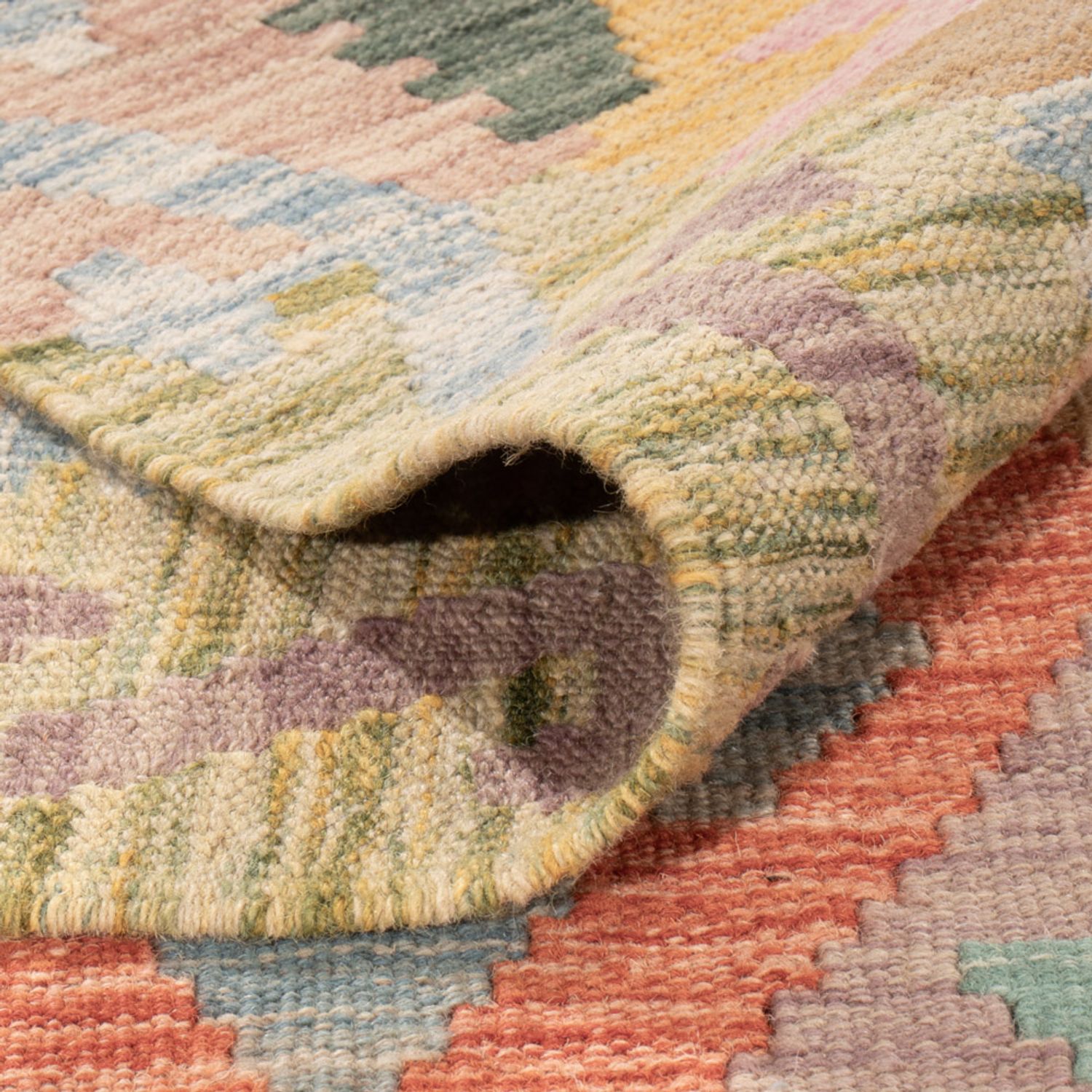 Kelim Rug - Splash - 236 x 177 cm - colorful