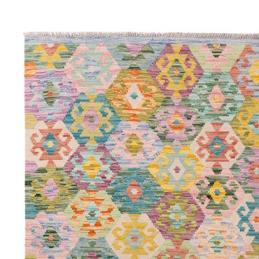 Kelim Rug - Splash - 243 x 180 cm - colorful