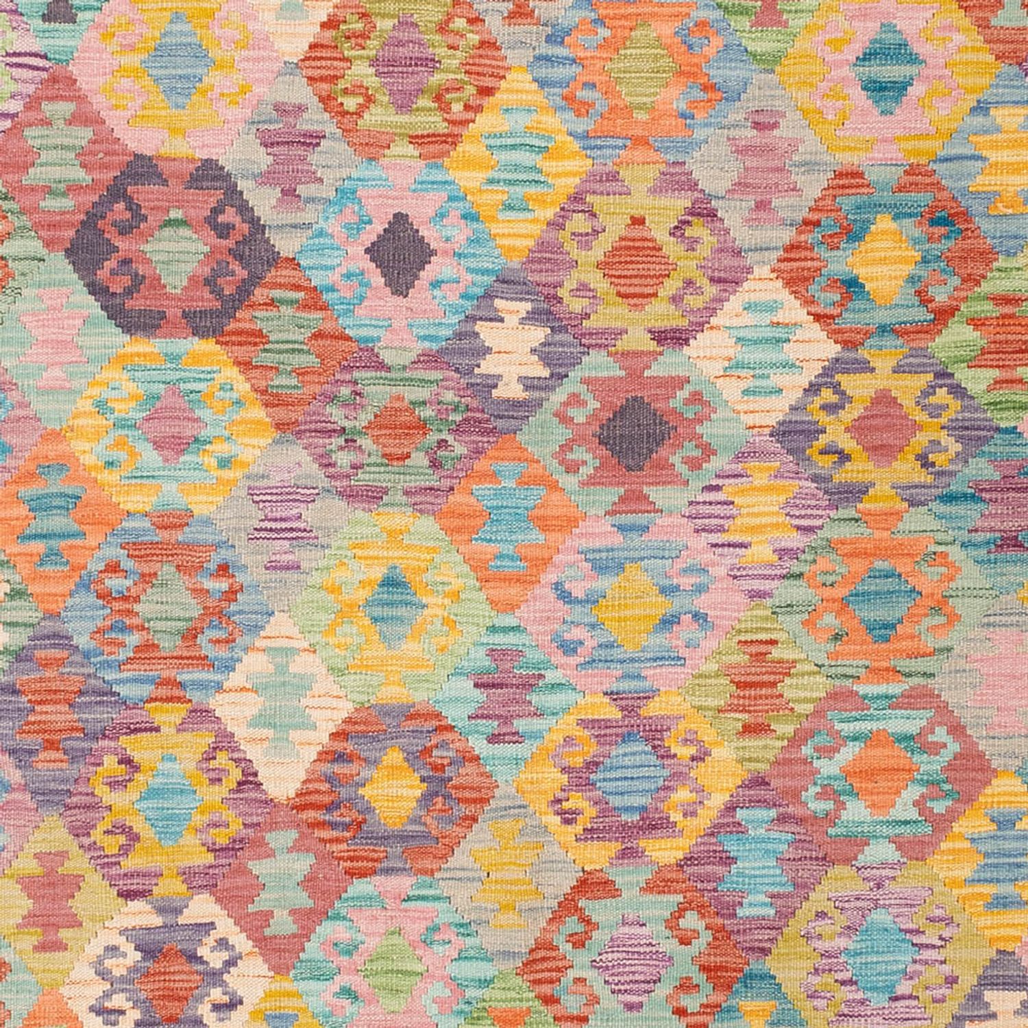 Kelim Rug - Splash - 246 x 188 cm - colorful