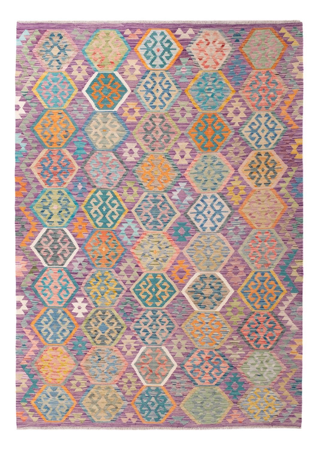 Kelim Rug - Splash - 258 x 182 cm - colorful