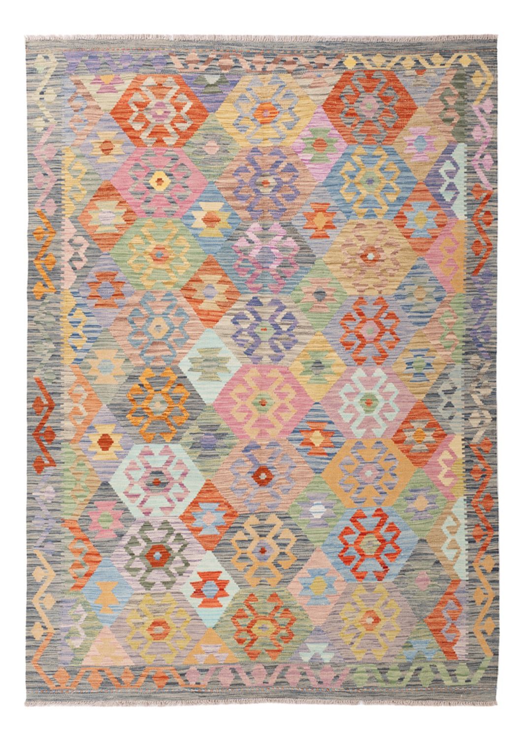 Kelim Rug - Splash - 234 x 164 cm - colorful