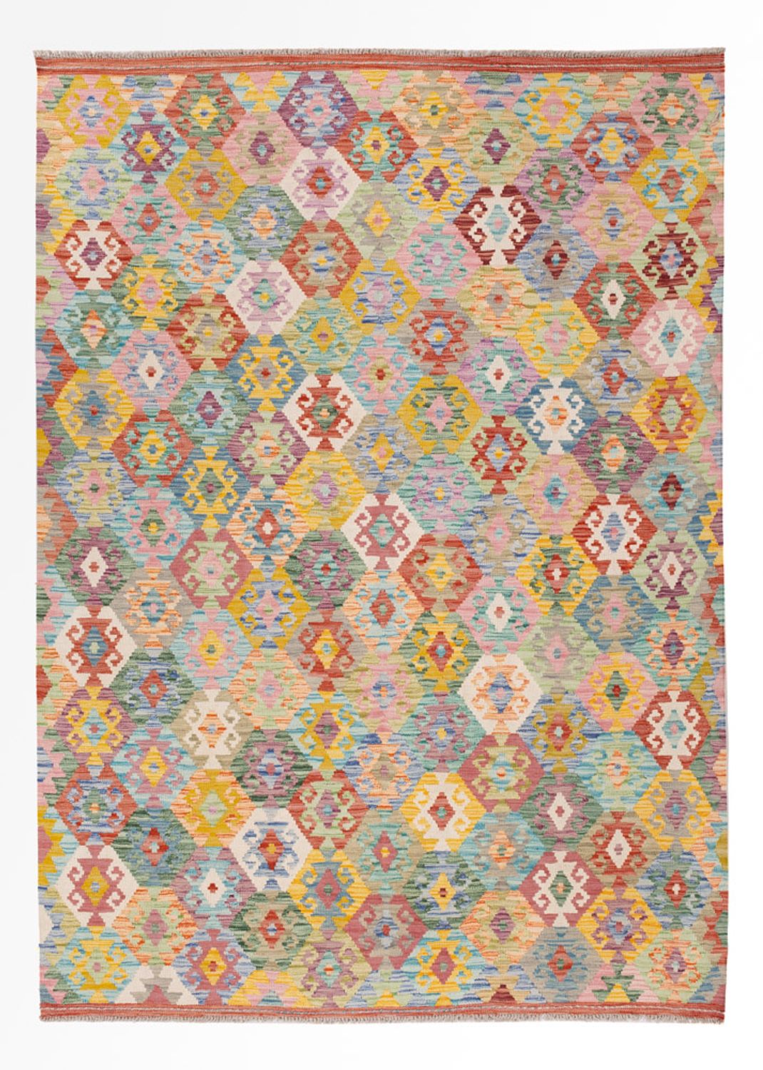 Kelim Rug - Splash - 246 x 180 cm - colorful