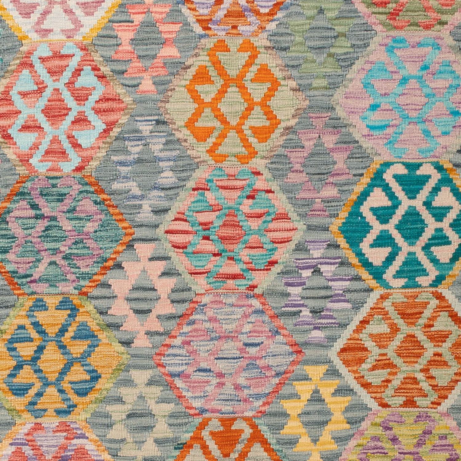 Kelim Rug - Splash - 253 x 178 cm - colorful