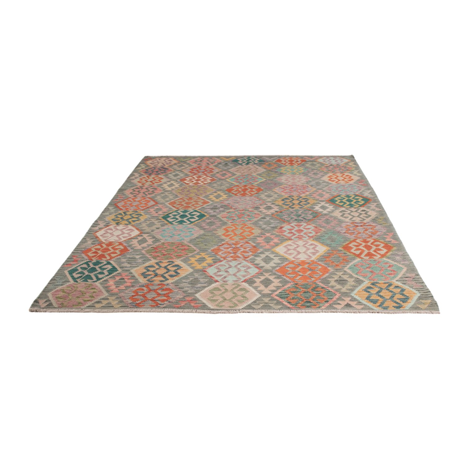 Kelim Rug - Splash - 253 x 178 cm - colorful