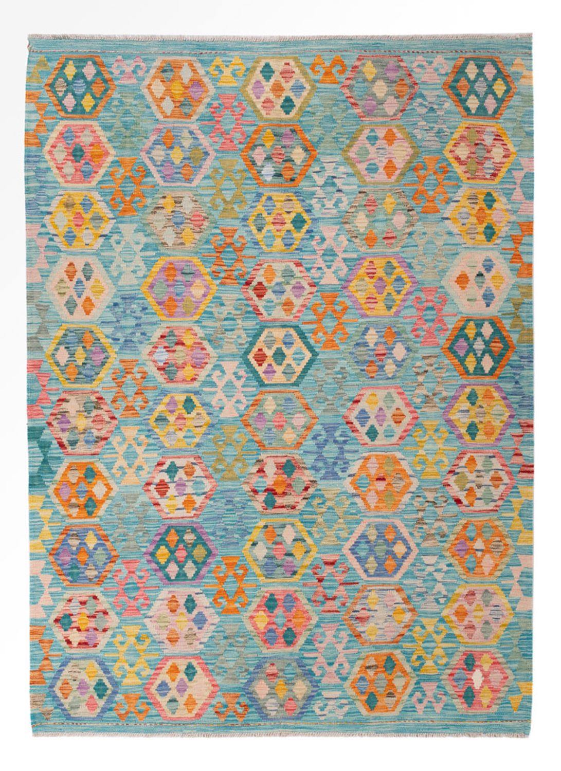 Kelim Rug - Splash - 248 x 177 cm - colorful