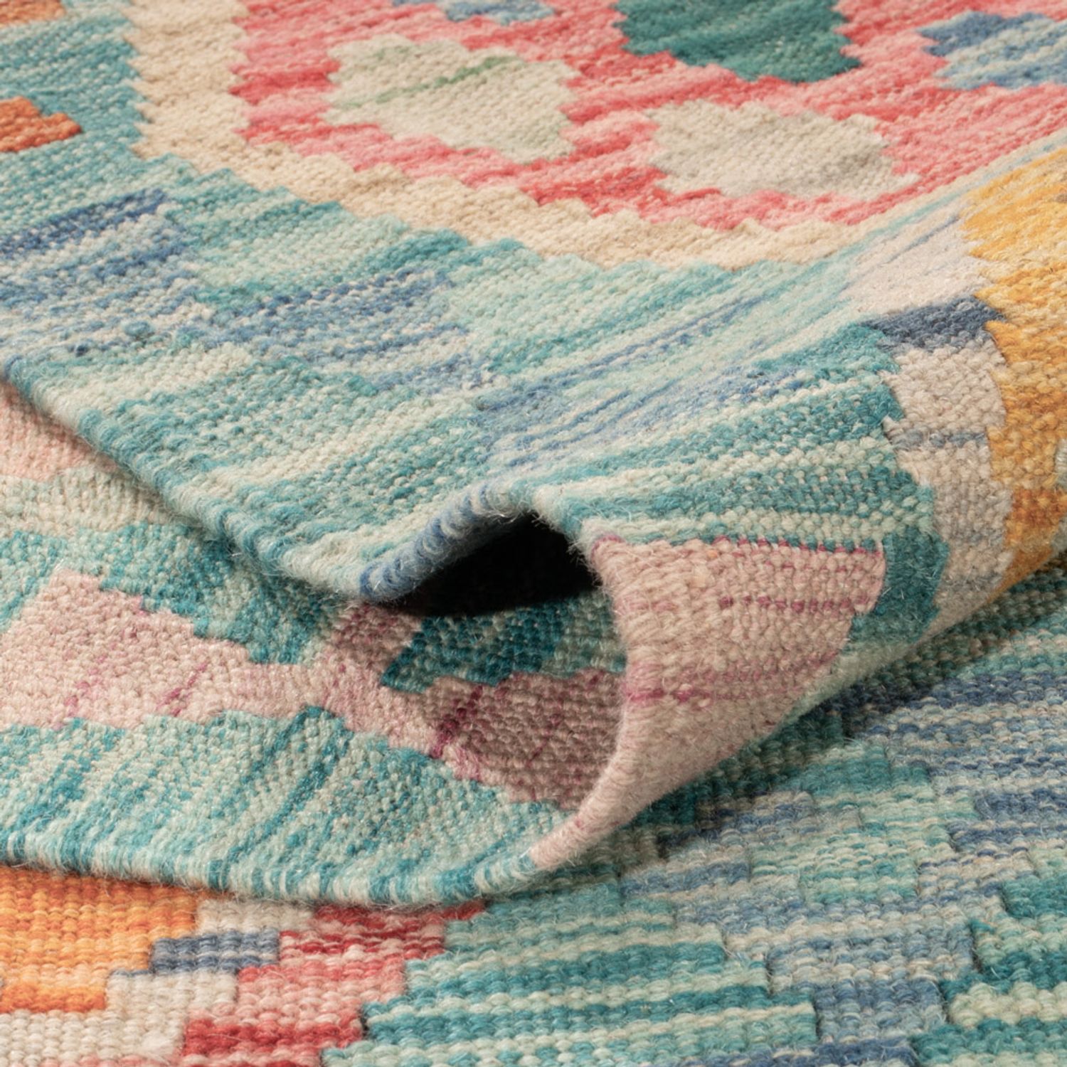 Kelim Rug - Splash - 248 x 177 cm - colorful