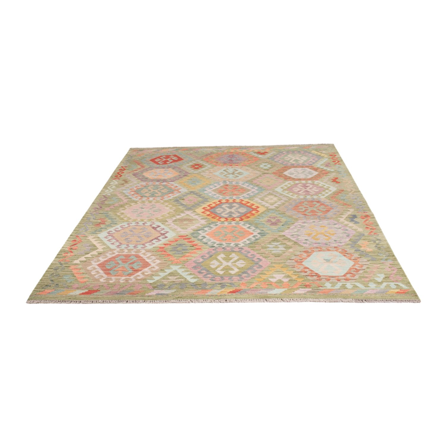 Kelim Rug - Splash - 252 x 178 cm - colorful