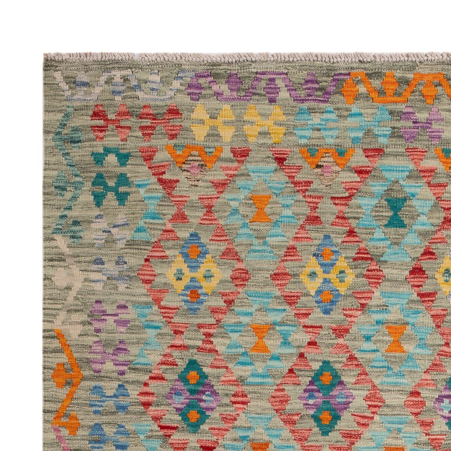 Kelim Rug - Splash - 255 x 178 cm - colorful