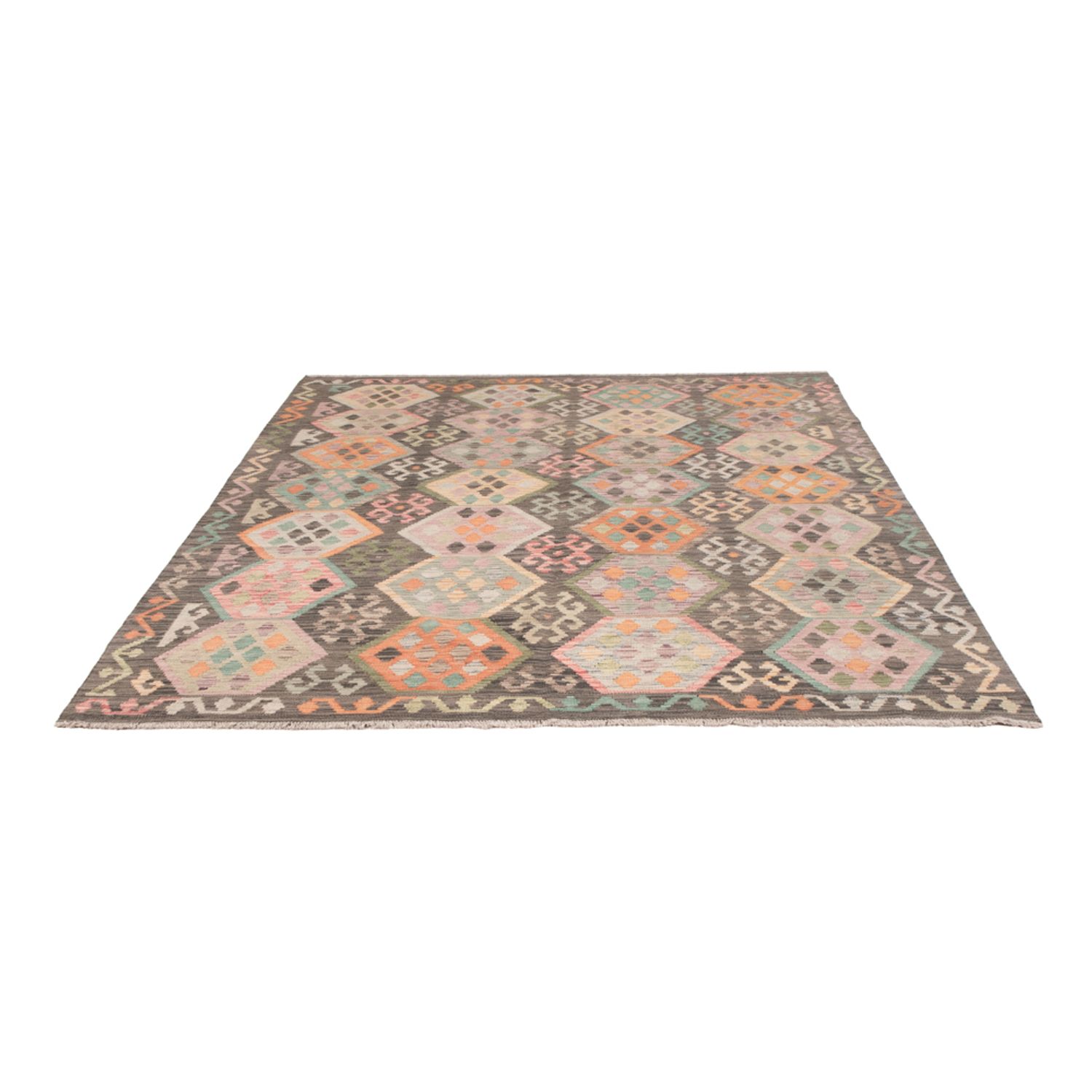 Kelim Rug - Splash - 241 x 185 cm - colorful