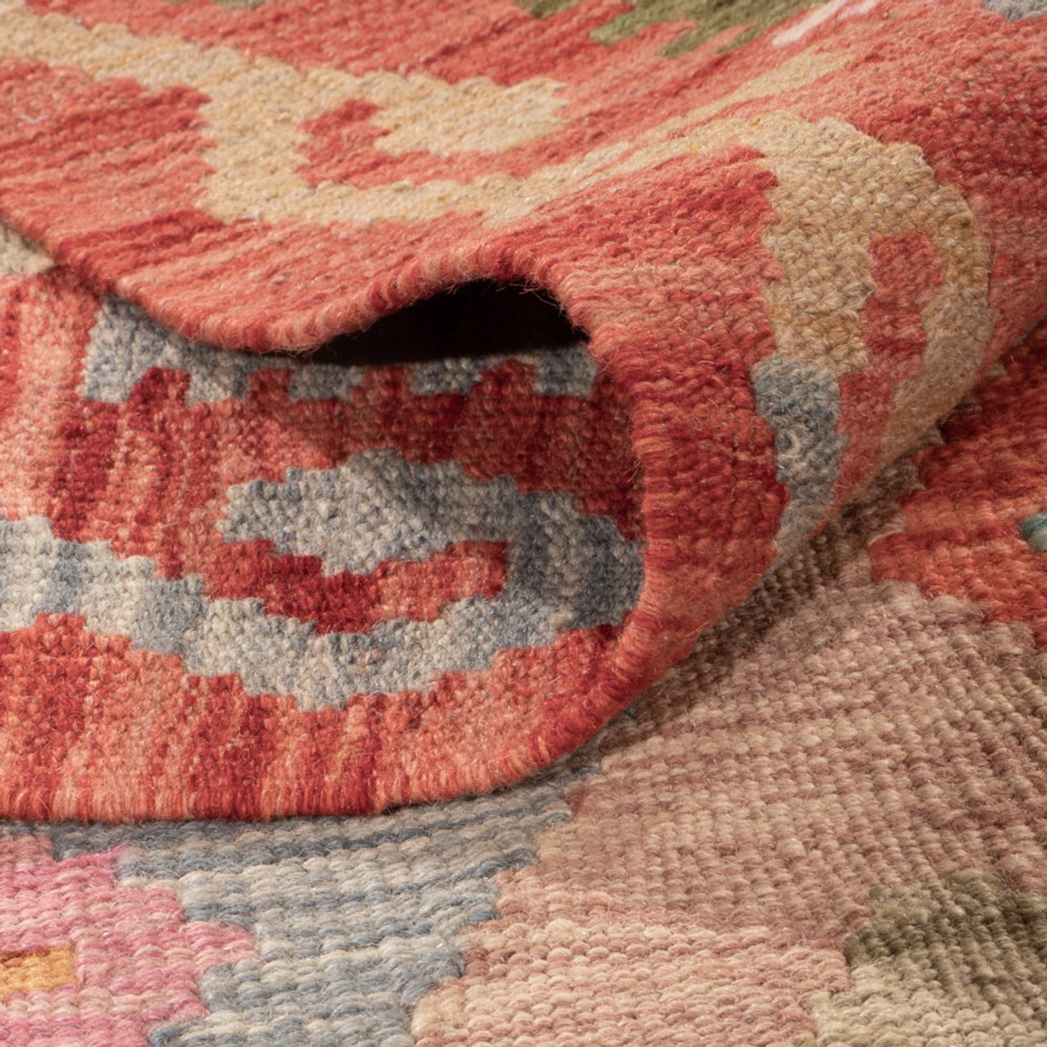 Kelim Rug - Splash - 243 x 172 cm - colorful